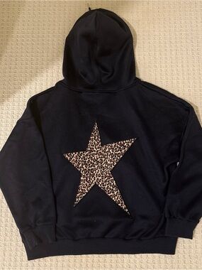Amazon NAVY Hoodie with Leopard Star Accent